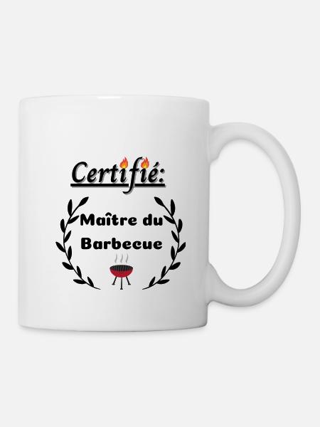 Certifié : Maître du Barbecue - Mug blanc - blanc