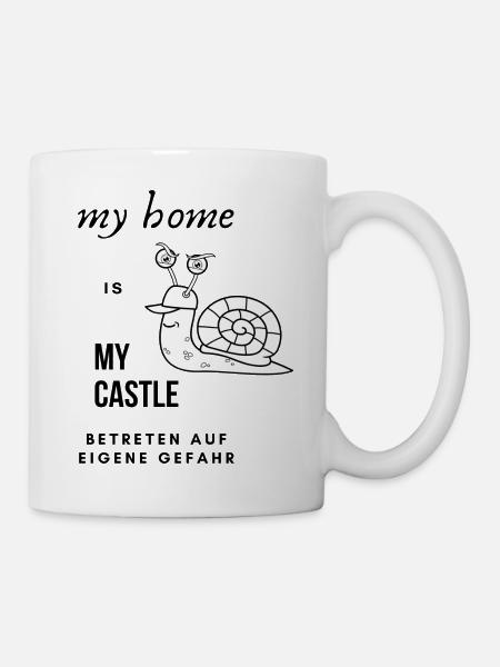 my home is my castle, gift, sayings - Mug - white