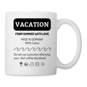 Vom Sommer mit Liebe Vom Sommer mit Liebe Geschenk - Tasse - Weiß - Rechts
