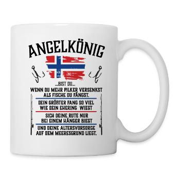 Angelkönig- Norwegen - Tasse - Weiß - Rechts
