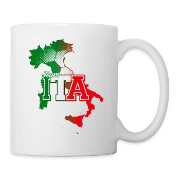 Team ITA Map Italy with Ball Pattern - Mug - white - Right