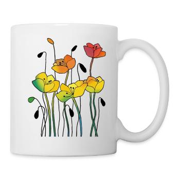 Fleur - Mug blanc - blanc - Droite