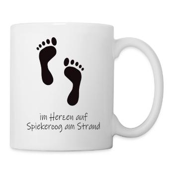 Im Herzen auf Spiekeroog - Tasse - Weiß - Rechts