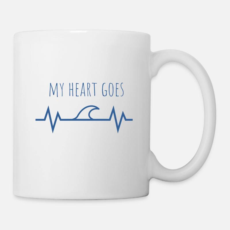 Mon cœur va en mer - Mug blanc - blanc