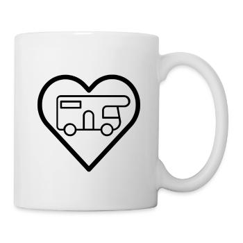 Wohnmobil im Herz - Tasse - Weiß - Rechts