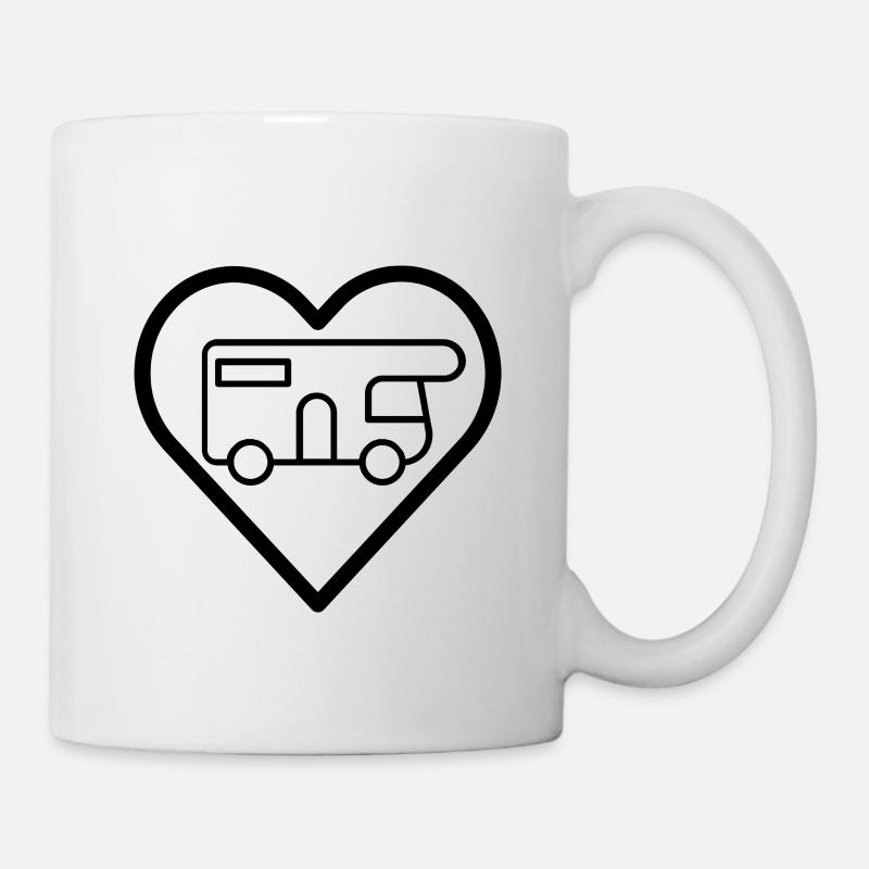 Motorhome in the heart - Mug - white