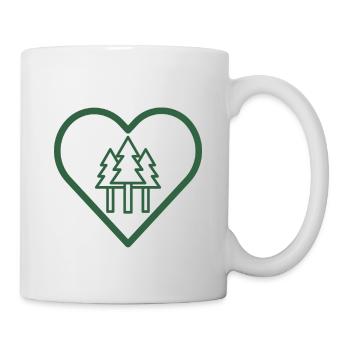 Wald im Herz - Tasse - Weiß - Rechts