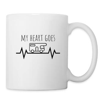 My Heart goes Wohnmobil back - Tasse - Weiß - Rechts