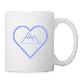 Montagne au cœur - Mug blanc - blanc - Droite