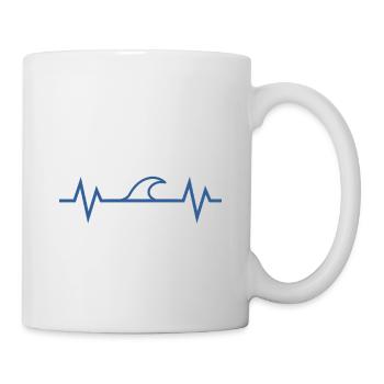 Herzschlag Meer - Tasse - Weiß - Rechts