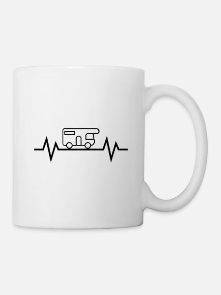 Heartbeat motorhome black - Mug - white