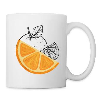 Orange - Tasse - Weiß - Rechts