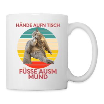 Füsse aus m Mund - Tasse - Weiß - Rechts