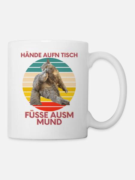 Füsse aus m Mund - Tasse - Weiß