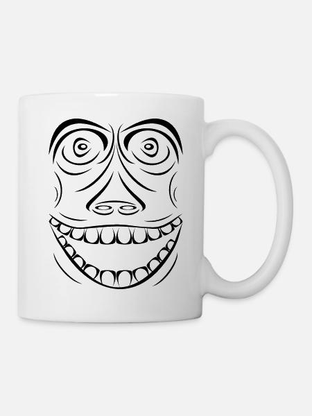 Lustiger Affe ohne Pocken - Tasse - Weiß