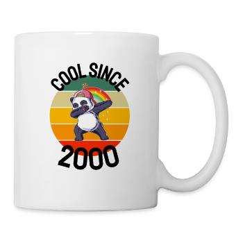 Cool Seit 2000 Retro Dabbing Panda 22. Geburtstag - Tasse - Weiß - Rechts