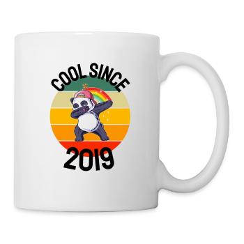 Cool depuis 2019 Retro Dabbing Panda 3ème anniversaire - Mug blanc - blanc - Droite