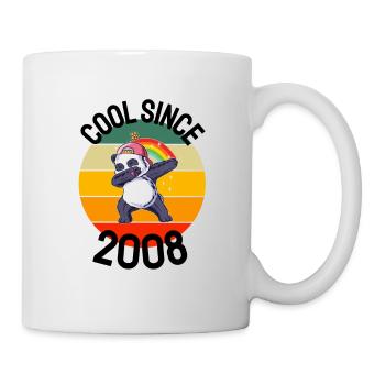Cool depuis 2008 Retro Dabbing Panda 14ème anniversaire - Mug blanc - blanc - Droite