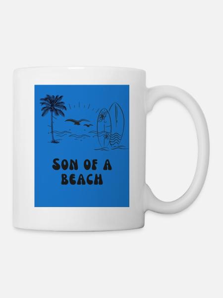 San of a beach, Sonne am Strand - Tasse - Weiß