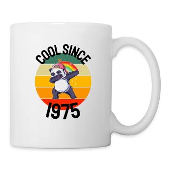 Cool depuis 1975 Retro Dabbing Panda 47ème anniversaire - Mug blanc - blanc - Droite