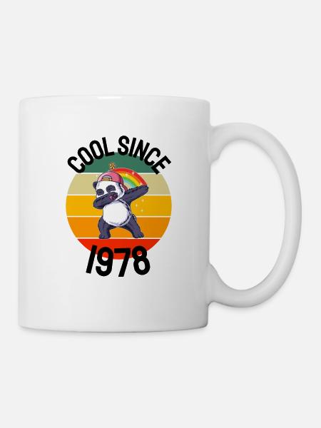 Cool Since 1978 Retro Dabbing Panda 44th Birthday - Mug - white