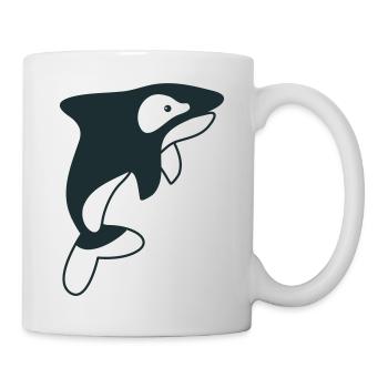 killer whale jumping - Mug - white - Right