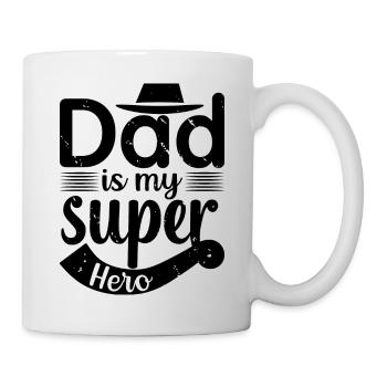 Mein Vater ist der Geburtstagsgeschenkheld meines Vaters Vatertag - Tasse - Weiß - Rechts