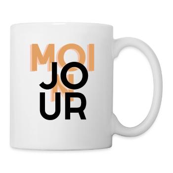 Moin JOUR - MoinJour - Tasse - Weiß - Rechts