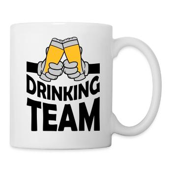Drinking Team Bierglas anstoßen - Tasse - Weiß - Rechts