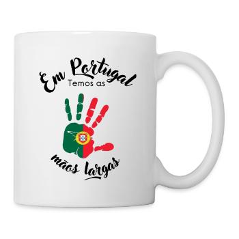 Em Portugal temos as maos largas - Mug blanc - blanc - Droite