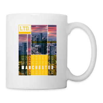 Manchester England UK City Skyline Home Love - Mug - white - Right
