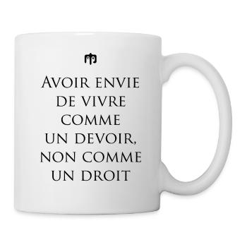 devoir - Mug blanc - blanc - Droite