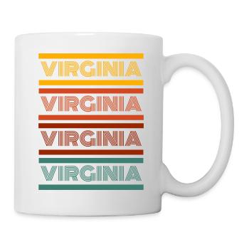 Virginia Text in Different Color Design - Mug - white - Right