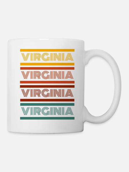 Virginia Text in Different Color Design - Mug - white