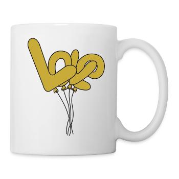 Luftballon Love - Tasse - Weiß - Rechts