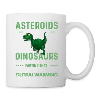 Asteroids Dinosaurs Global Warming - Mug blanc - blanc - Droite