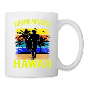 Surfer-Surfing Paradise-Sommer-Wassersport - Tasse - Weiß - Rechts