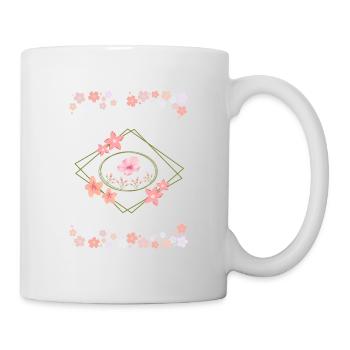 Pastellrosa Country - Tasse - Weiß - Rechts