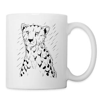 | guépard | prédateur | en cours d’exécution Afrique - Mug blanc - blanc - Droite