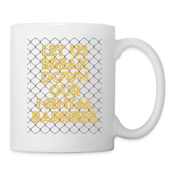 let us break down our mental barriers - motivation - Mug - white - Right