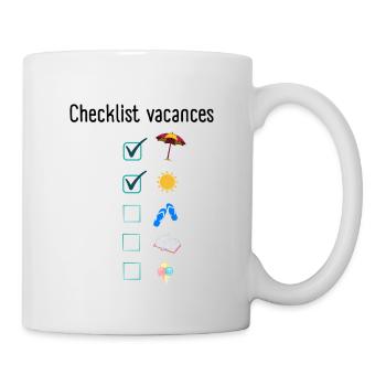 Sac de plage vacances - Mug blanc - blanc - Droite