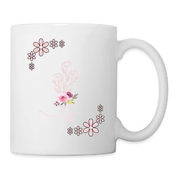 Rosa Frühling - Tasse - Weiß - Rechts