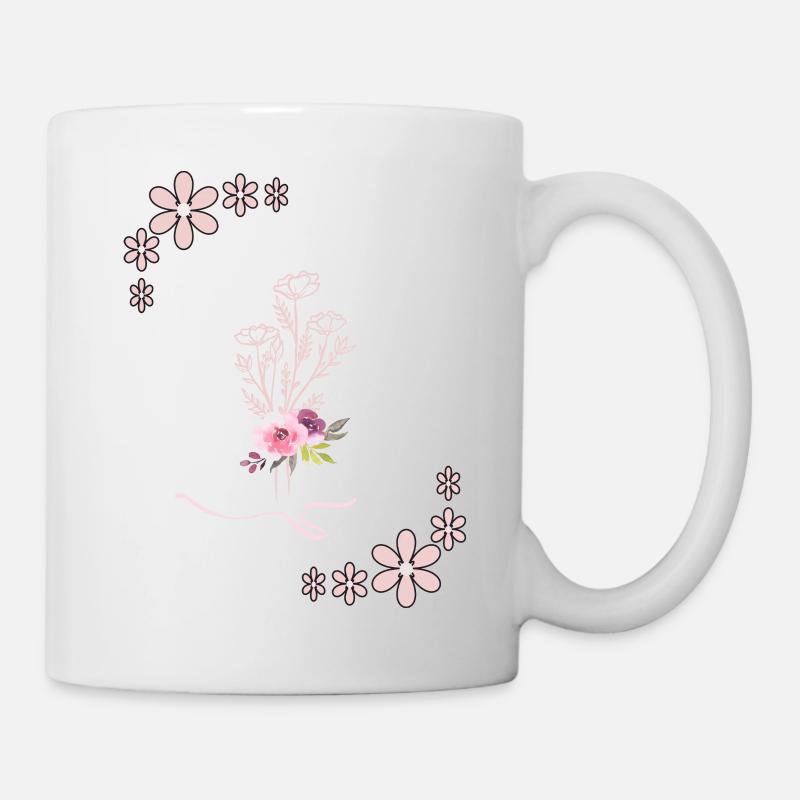 Printanier rose - Mug blanc - blanc