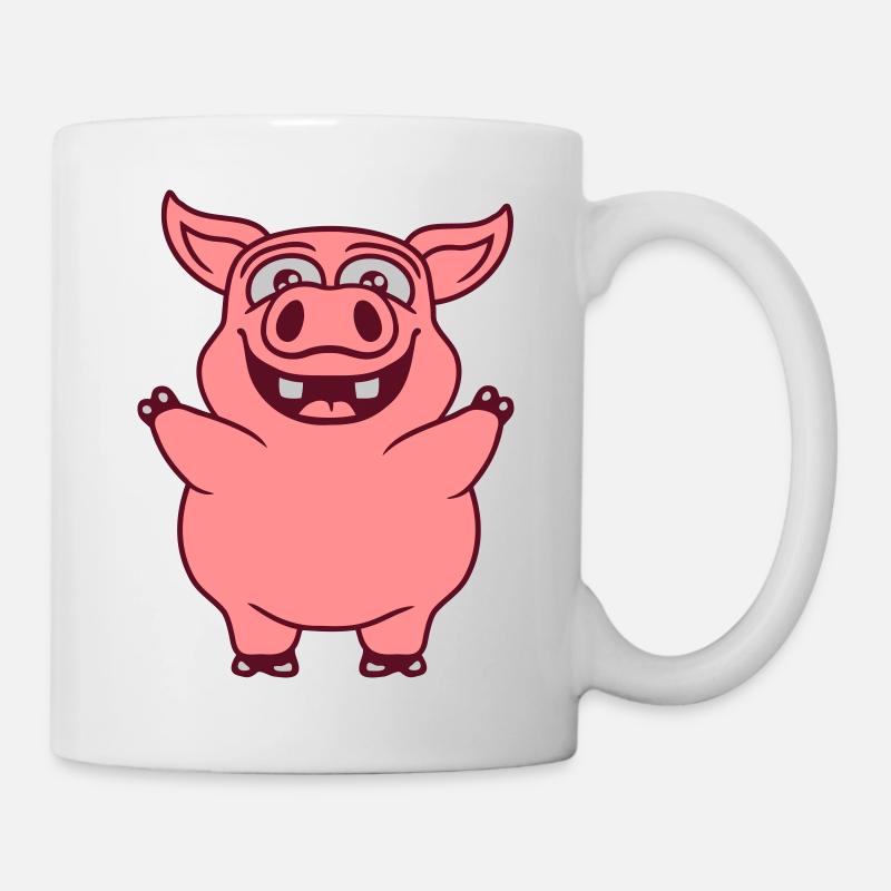 Petite bande dessinée de cochon drôle - Mug blanc - blanc