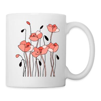 Fleur - Mug blanc - blanc - Droite