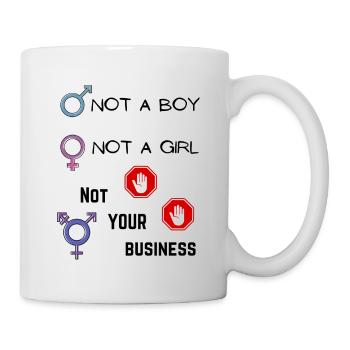Tee-shirt non binaire - Mug blanc - blanc - Droite