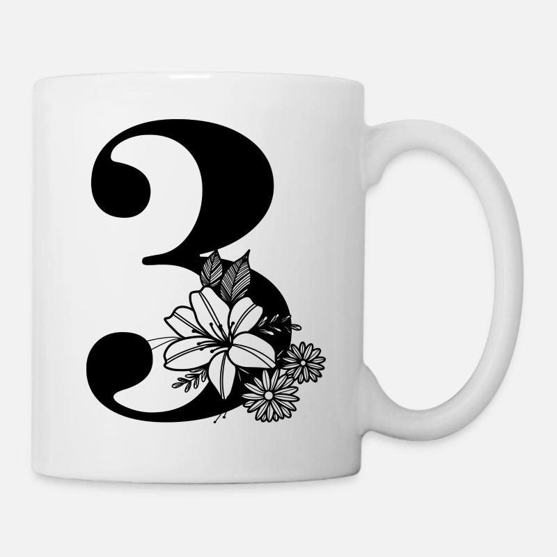 Number 3 - Mug - white