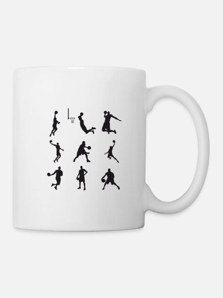 joueurs de basket - Mug blanc - blanc