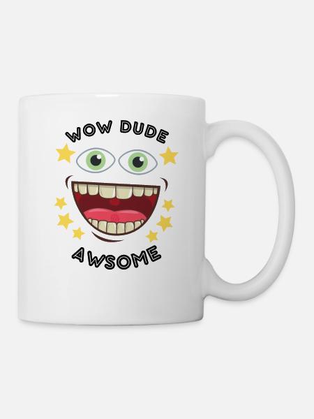 wow dude - Mug - white