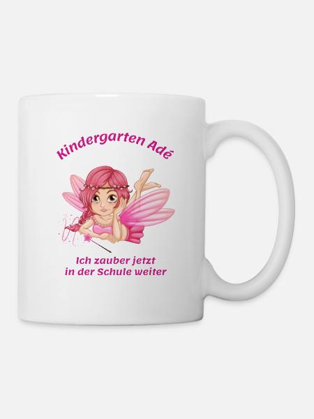 Kindergarten Adé, ich zauber in der Schule weiter - Tasse - Weiß